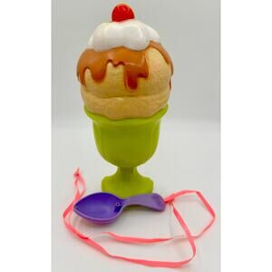Vintage 1993 Ice Cream Sundae Compact Playset , Mattel Micro Doll, 90s Toy